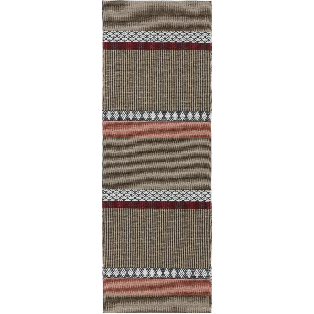 HORREDSMATTAN Outdoor-Teppich Savanne beige Streifen PVC 70 x 100 cm - Outdoor-Teppich