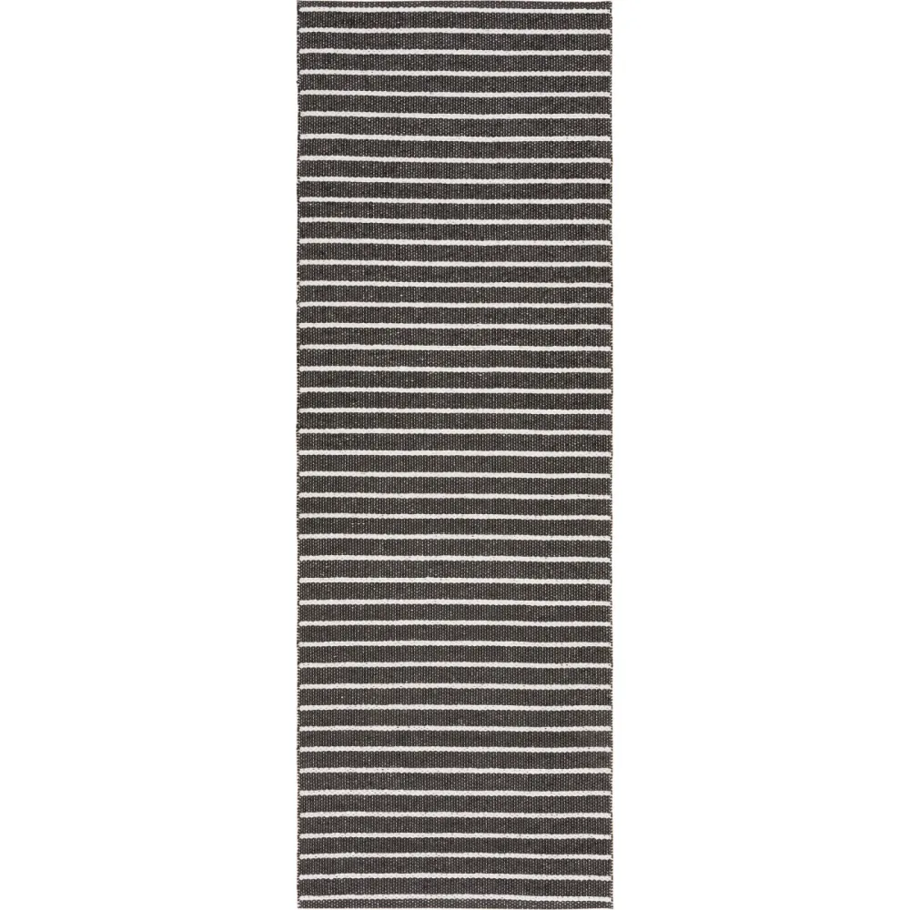 HORREDSMATTAN Outdoor-Teppich Music schwarz Streifen PVC 150 x 100 cm - Outdoor-Teppich