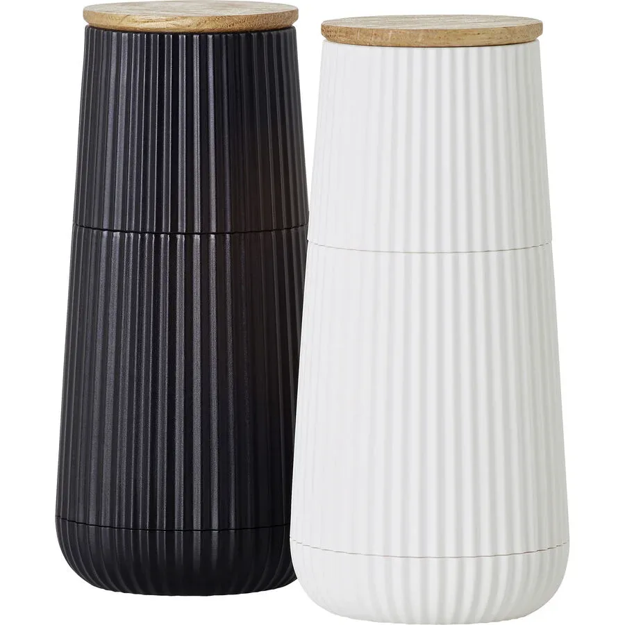 AdHoc Pfeffermühle Herbes Schwarz/Weiss Kunststoff 5.8 cm 12.3 cm 5.8 cm - Pfeffermühle