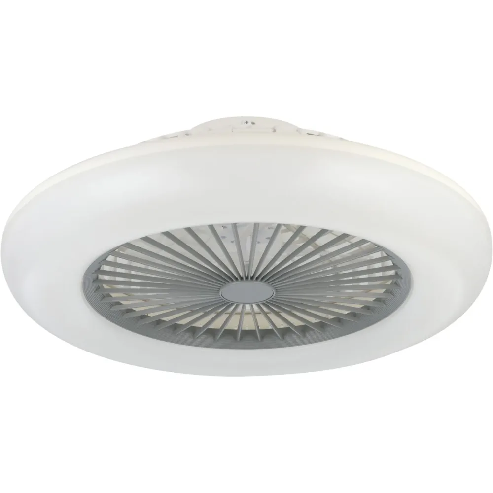 Eglo Deckenlampe Sayulita-L Grau/Weiss Kunststoff 55 cm - Farbe: weiss/grau - LED - Deckenlampe- LED Energiesparlampe