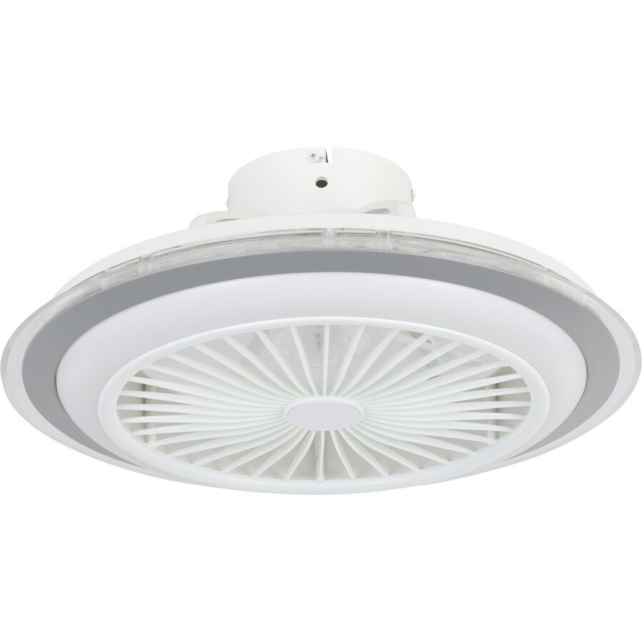 Eglo Deckenlampe Albufeira Grau/Weiss Kunststoff 50 cm - Farbe: weiss/grau - LED - Deckenlampe- LED Energiesparlampe