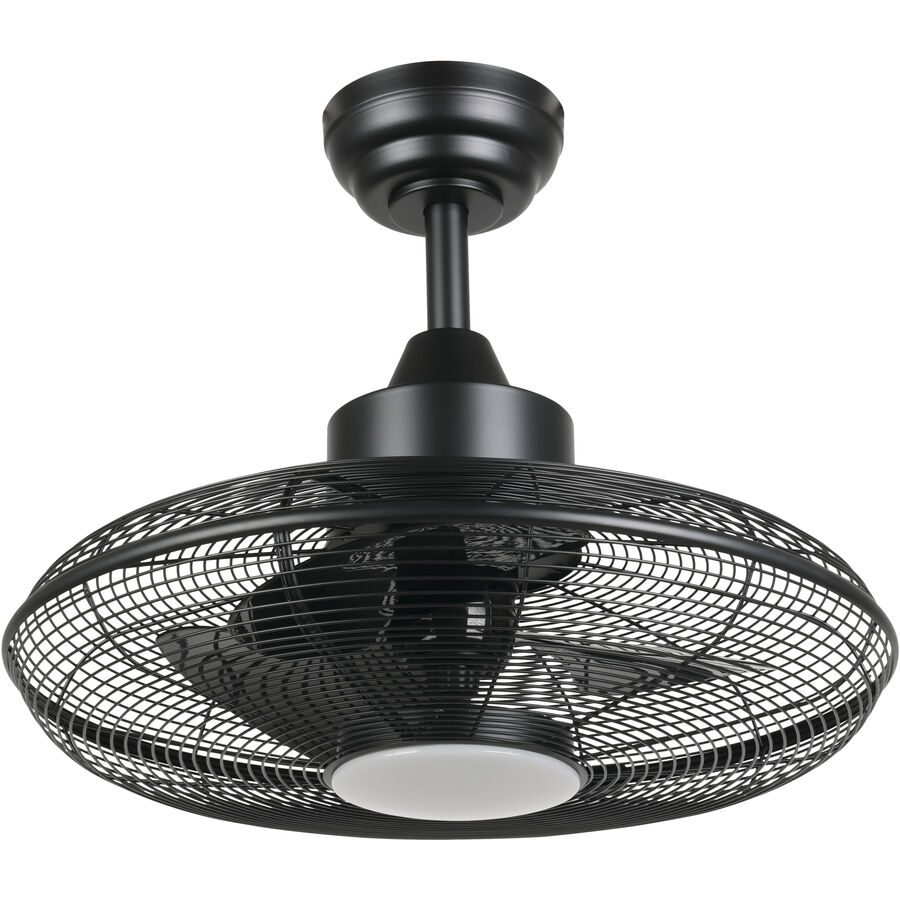 Eglo Deckenventilator mit Licht Igeldo Schwarz Eisen 53 cm - Farbe: schwarz matt - LED - Lichtfarbe: Warmweiss - Tageslichtweiss - Deckenventilator