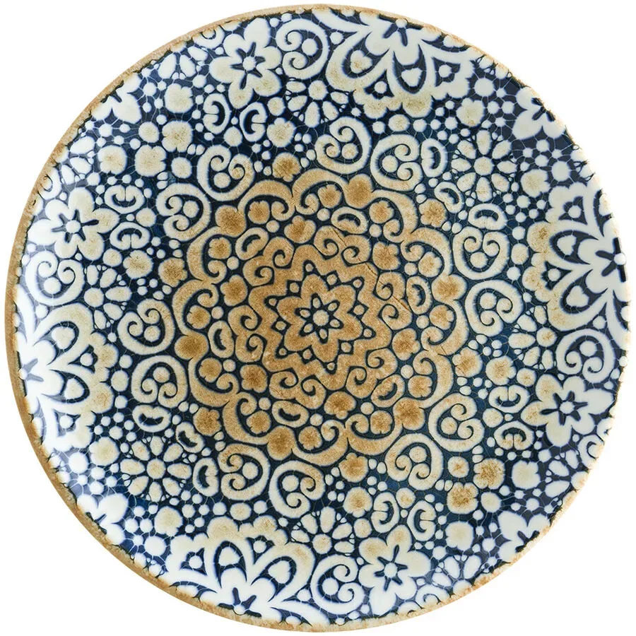 Bonna Teller flach Alhambra; 30 cm (Ø); blau/weiss/braun; rund; 6 Stück / Pack