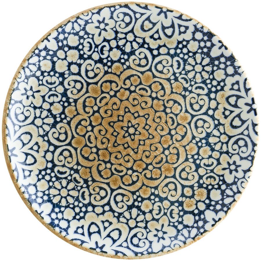 Bonna Teller flach Alhambra; 30 cm (Ø); blau/weiss/braun; rund; 6 Stück / Pack