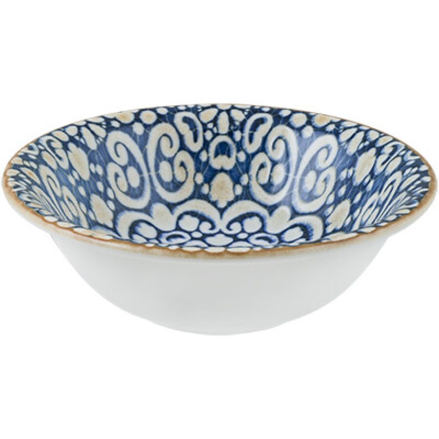 Bonna Schale Alhambra; 400 ml, 16x5 cm (ØxH); blau/weiss/braun; rund; 12 Stück / Pack