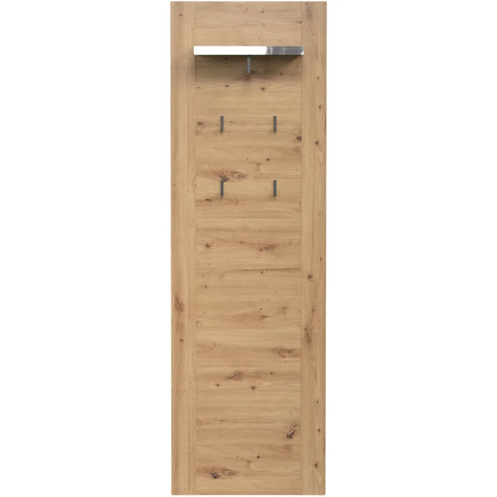Garderobenpaneel Bergen Braun Holz 62 cm 199 cm - Farbe: eiche - Material: Holzwerkstoff - Garderobenpaneel