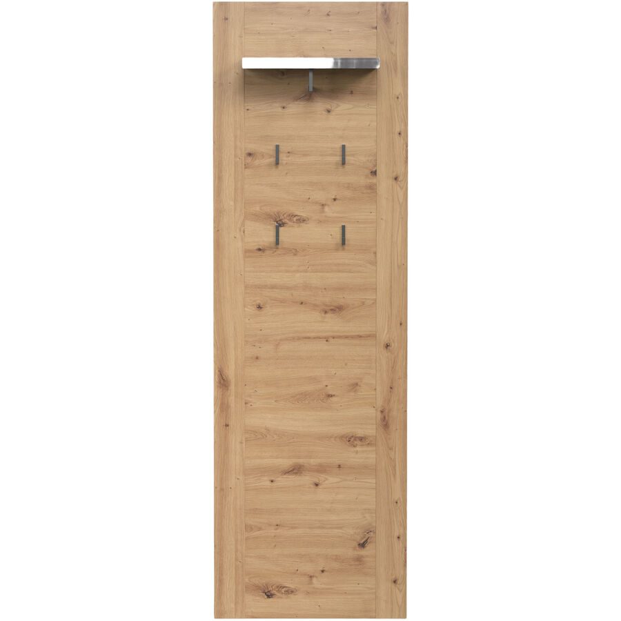 Garderobenpaneel Bergen Braun Holz 62 cm 199 cm - Farbe: eiche - Material: Holzwerkstoff - Garderobenpaneel