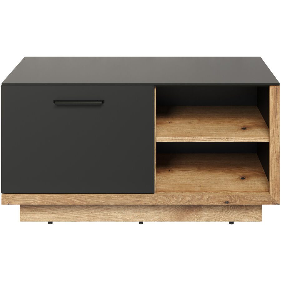 Bank Synnax Grau Holz 90 cm 48 cm - Farbe: anthrazit - Material: Holzwerkstoff - Bank