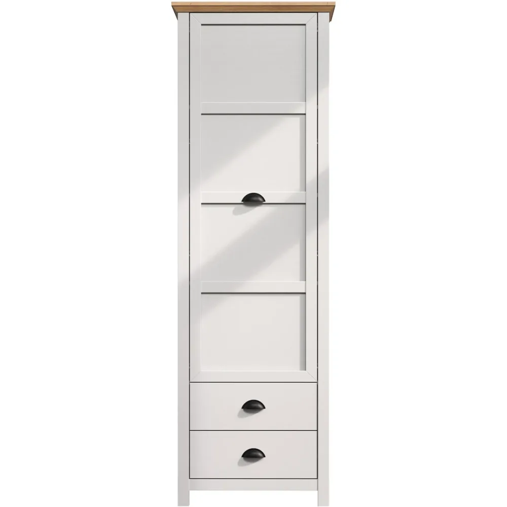 Garderobenschrank Country Grau Holz 65 cm 201 cm - Material: Holzwerkstoff - Garderobenschrank
