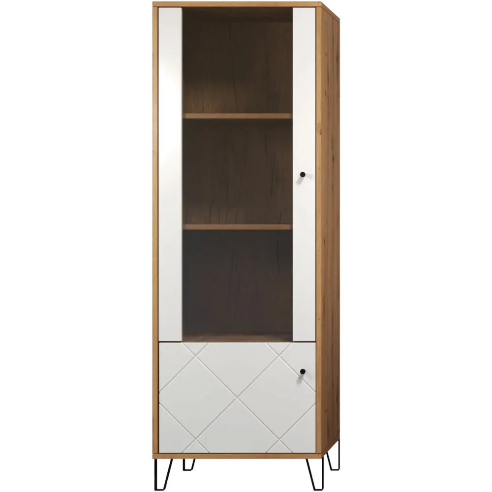Vitrine Clara Braun Holz 63 cm 172 cm 40 cm - Farbe: eiche - Material: Holzwerkstoff - Vitrine