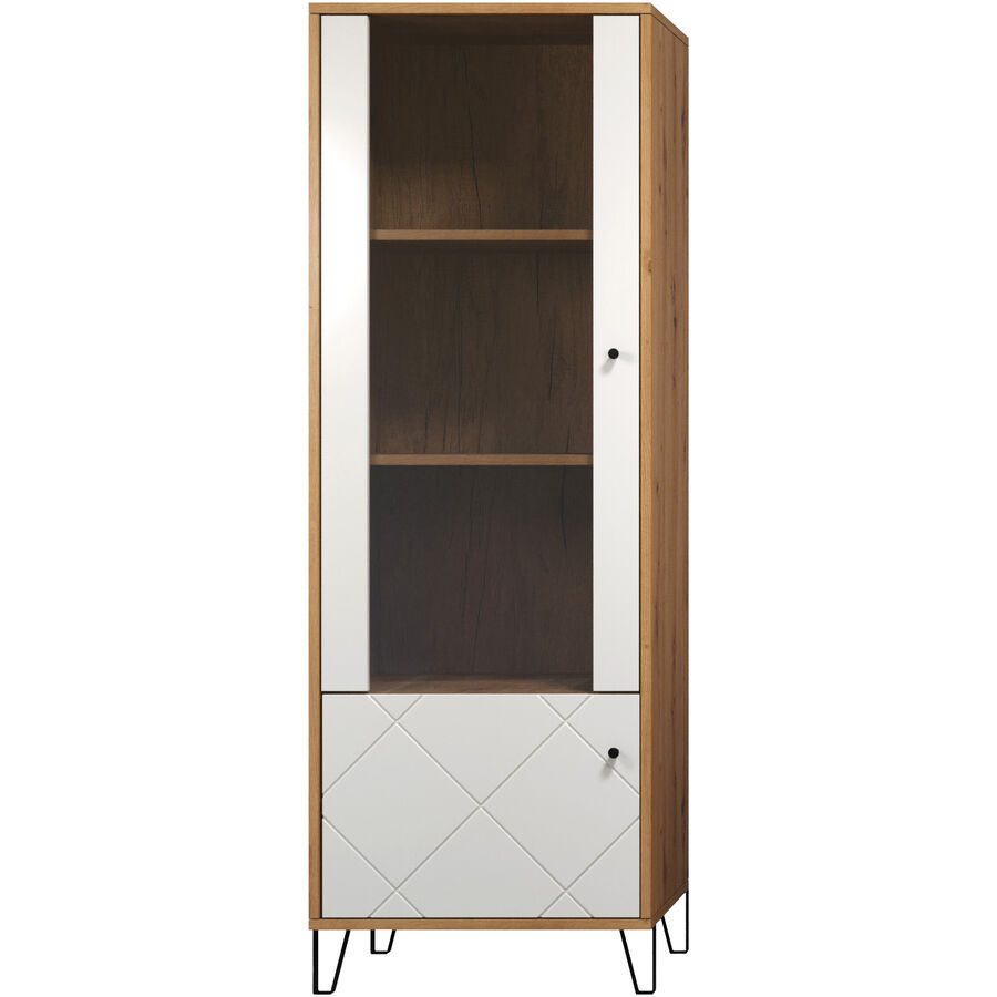 Vitrine Clara Braun Holz 63 cm 172 cm 40 cm - Farbe: eiche - Material: Holzwerkstoff - Vitrine