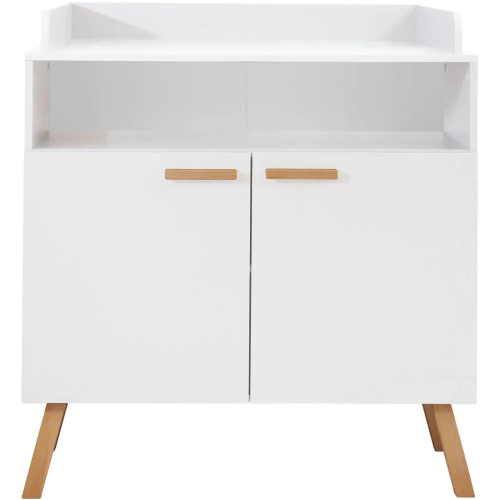 Wickelkommode Matis Weiss Holz 96 cm 78 cm - Material: Holzwerkstoff - Wickelkommode
