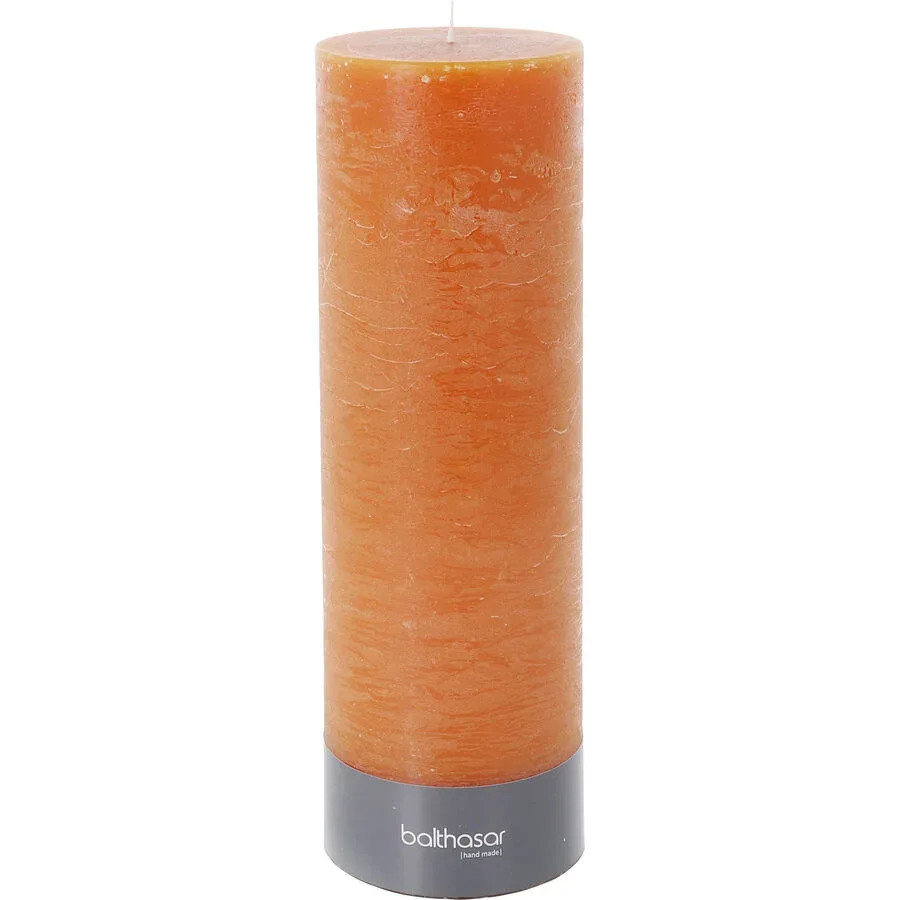 Balthasar Kerze Rustico kürbisorange H30 cm D10 cm, Brenndauer 250h - Material: Wachs - Kerze