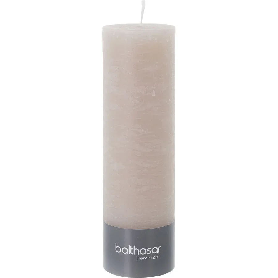 Balthasar - Zylinderkerze, 60X200MM, Taupe