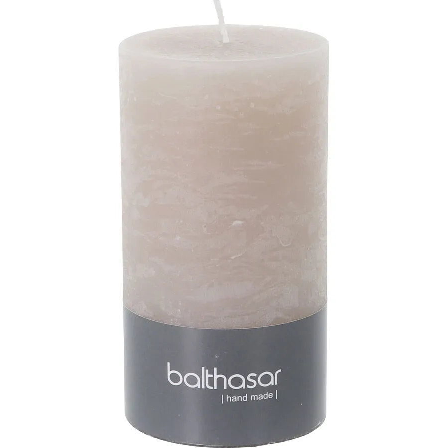 Balthasar - Zylinderkerze, 70X130MM, Taupe