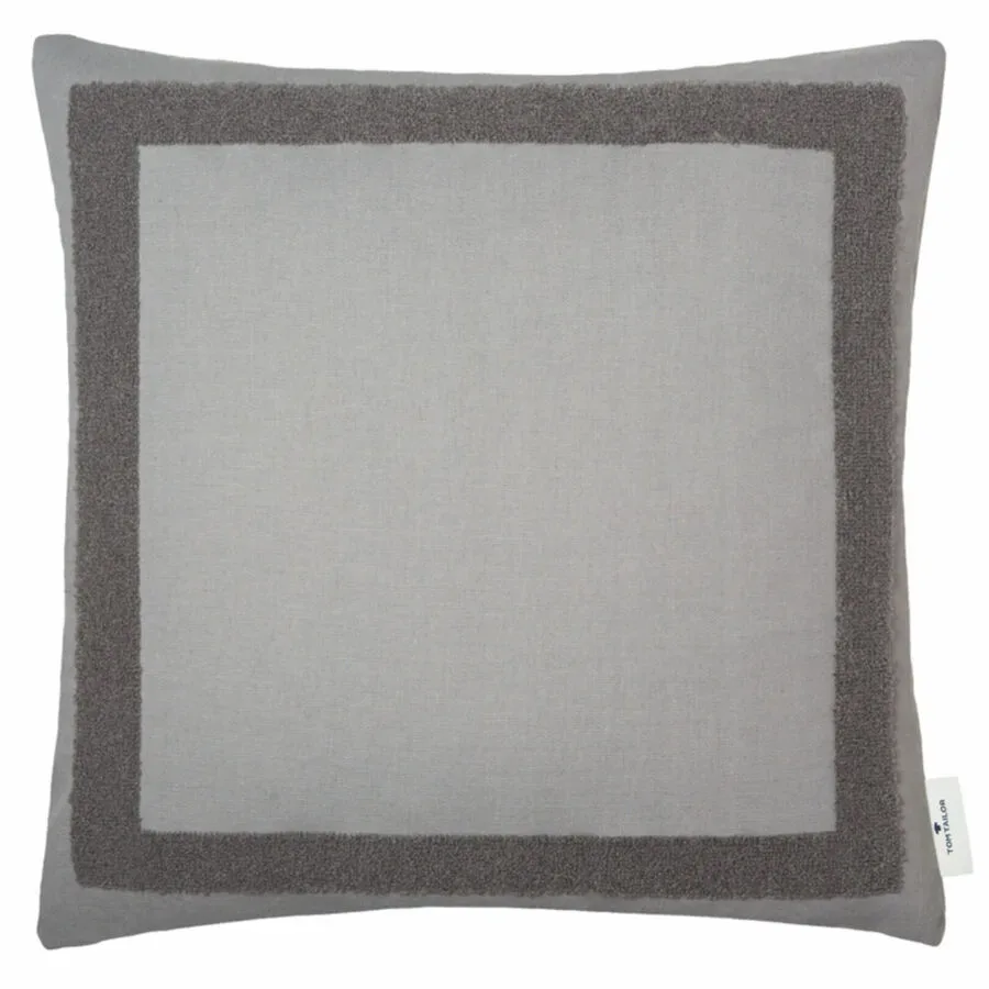 Tom Tailor Zierkissenbezug Case Grau Baumwolle/Polyester 45 cm 45 cm - Material: Polyester/Baumwolle - Zierkissenbezug