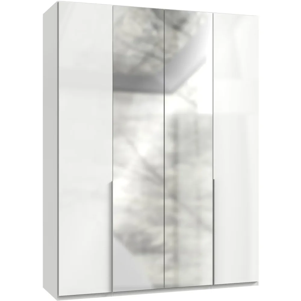 Kleiderschrank Jagor Weiss Holzwerkstoff 180 cm 58 cm 236 cm - Kleiderschrank