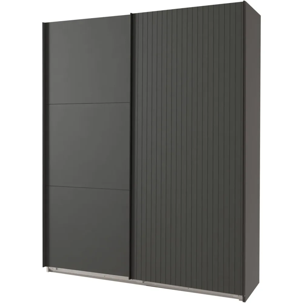 Kleiderschrank Asin Grau Holzwerkstoff 200 cm 65 cm 216 cm - Farbe: graphite - Kleiderschrank