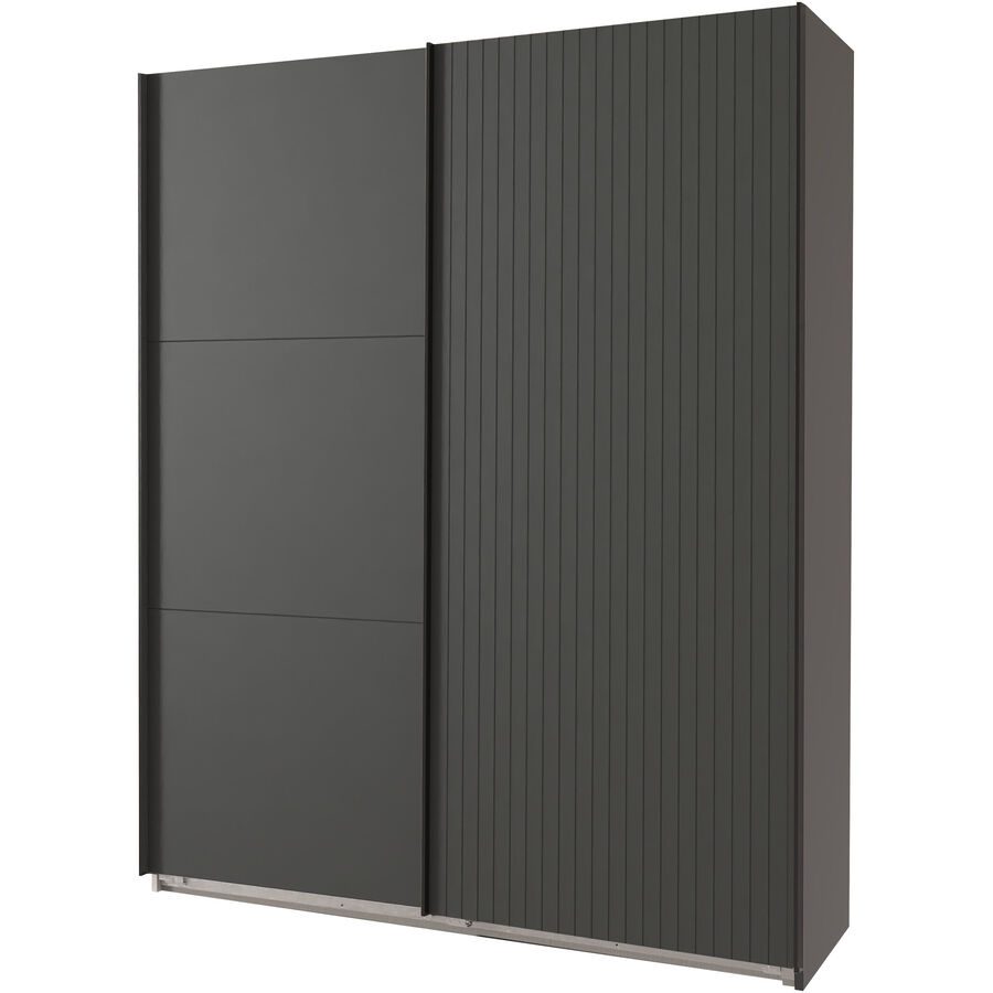 Kleiderschrank Asin Grau Holzwerkstoff 200 cm 65 cm 216 cm - Farbe: graphite - Kleiderschrank