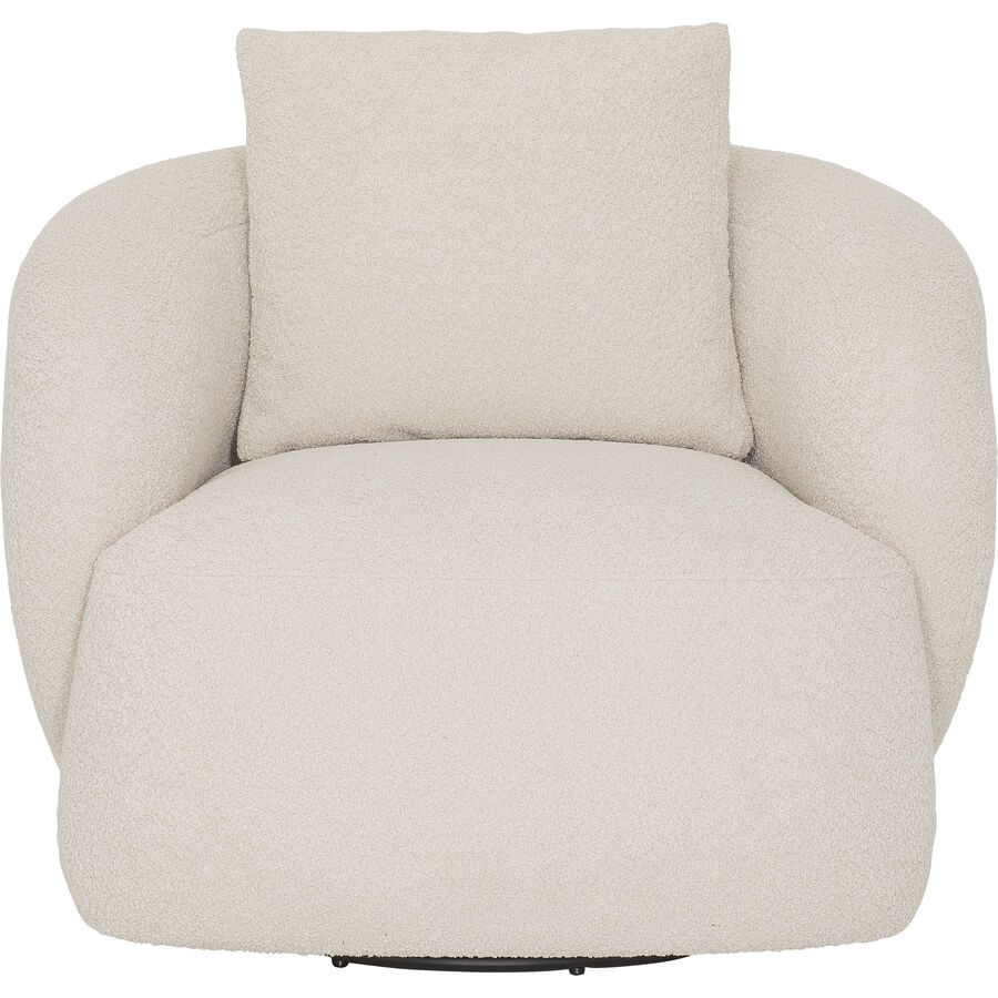 Sessel Koa Beige Stoff/Kunststoff 88 cm 86 cm - Farbe: vanille - Material: Stoff, Kunststoff - Sessel