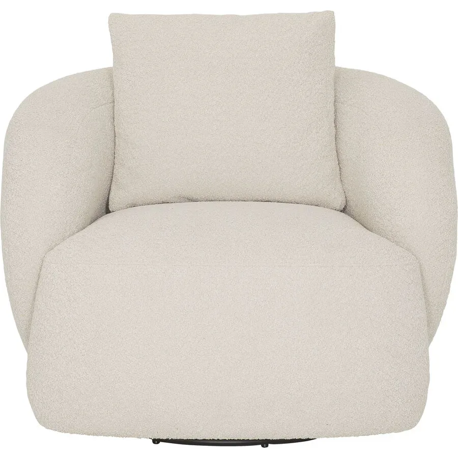 Sessel Koa Beige Stoff/Kunststoff 88 cm 86 cm - Farbe: vanille - Material: Stoff, Kunststoff - Sessel