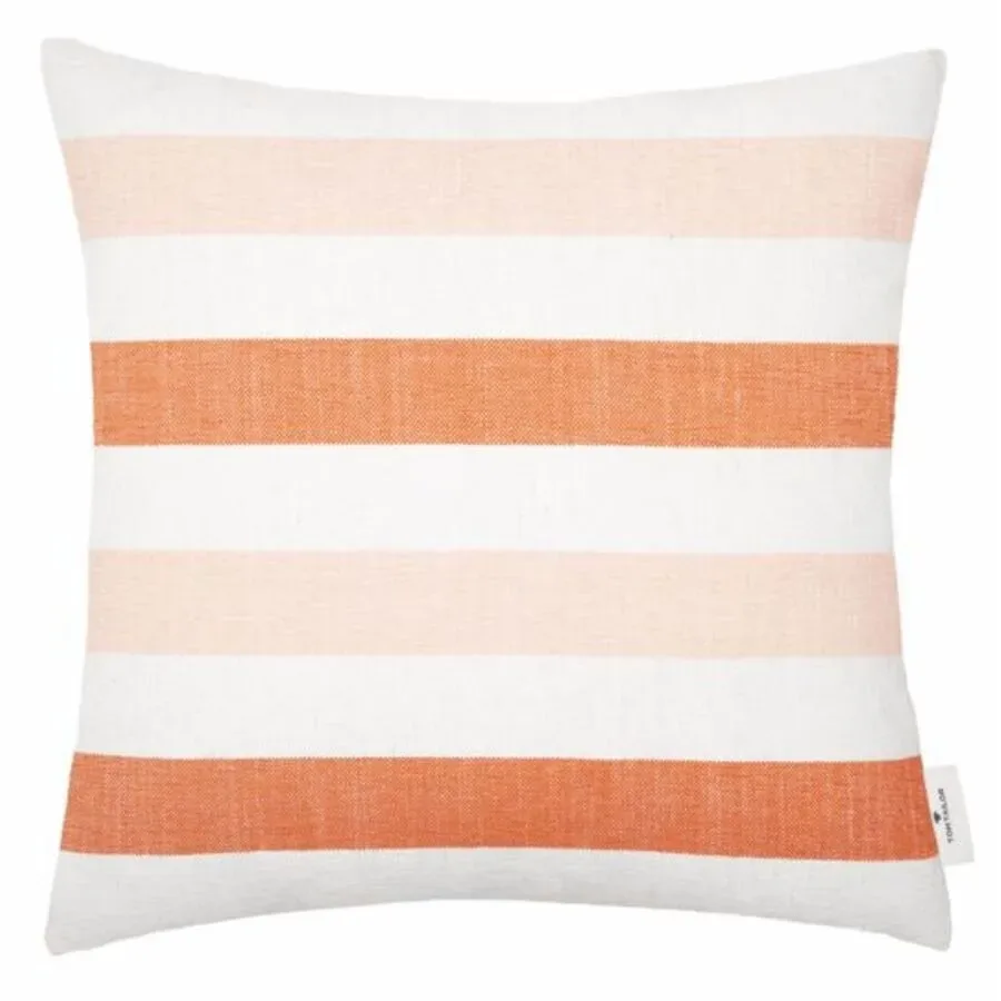 Tom Tailor Zierkissenbezug Bar Rot Leinen/Polyester 45 cm 45 cm - Farbe: rost - Zierkissenbezug