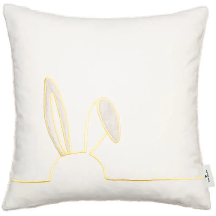 Tom Tailor Zierkissenbezug Fluffy Rabbit Weiss Baumwolle/Polyester 45 cm 45 cm - Farbe: natur - Material: Polyester/Baumwolle - Zierkissenbezug