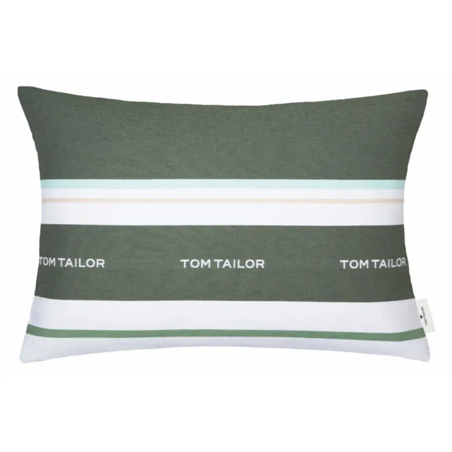 Tom Tailor - Logo Kissenbezug, 40 x 60 cm, Lindengrün