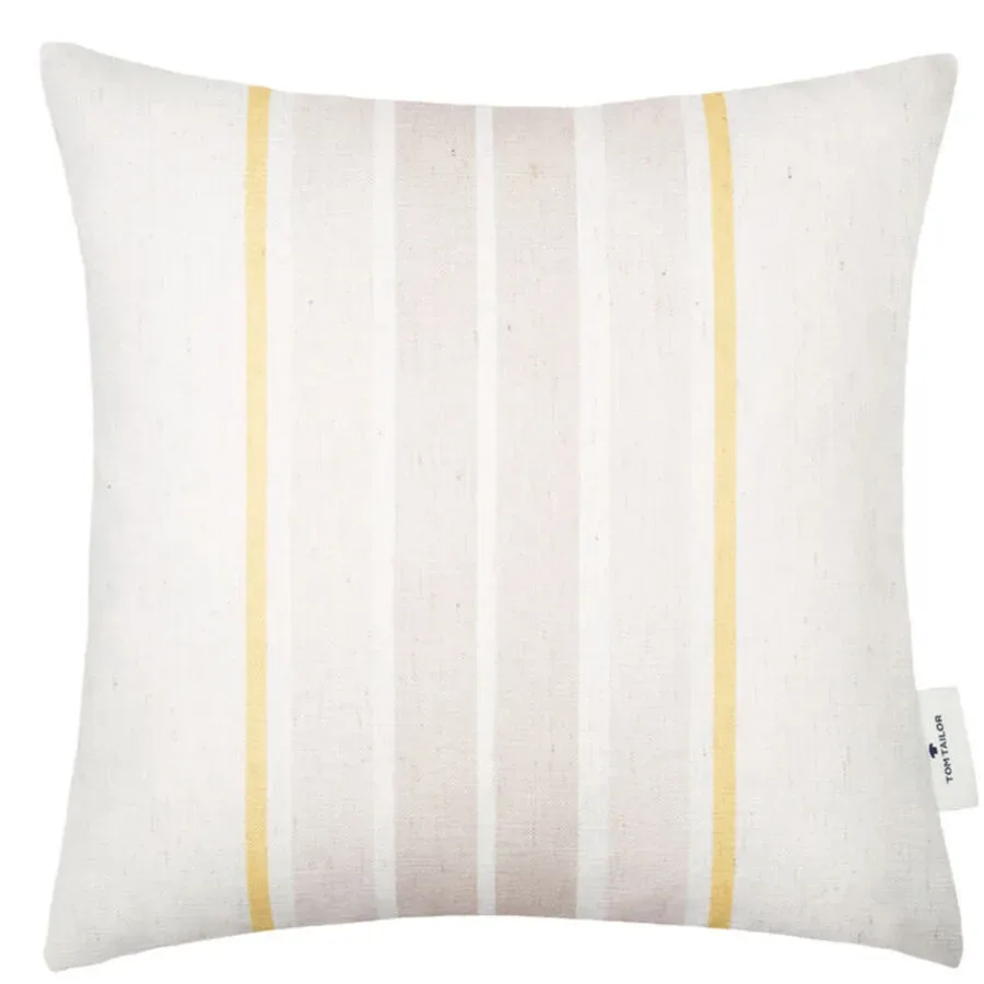 Tom Tailor Zierkissenbezug Road Beige Polyester 40 cm 40 cm - Zierkissenbezug