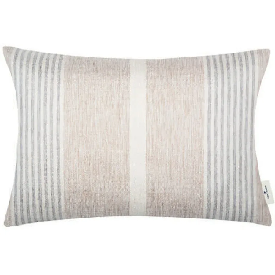 Tom Tailor Zierkissenbezug Fresh Stripe Grau Polyester 40 cm 60 cm - Zierkissenbezug