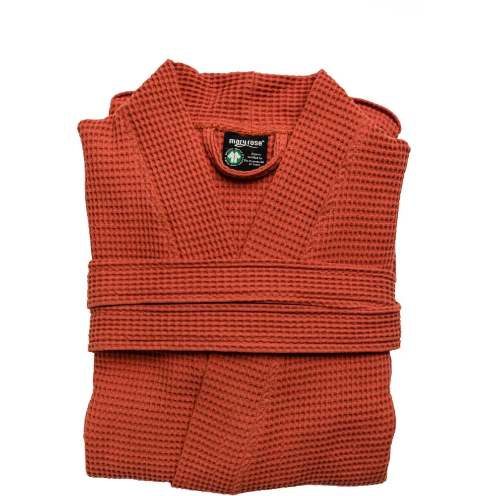 Mary Rose - Waffelpique Bademantel, für Damen, Braun, Größe XL
