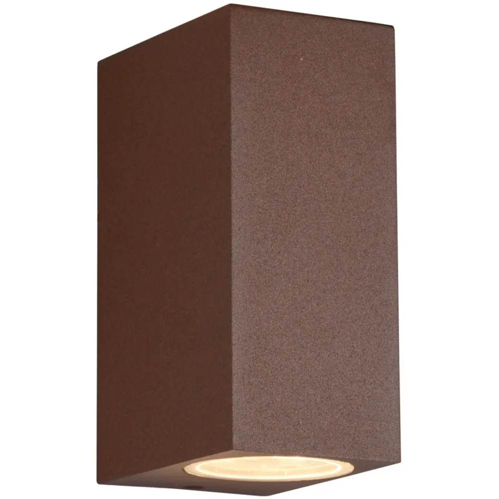 Wandlampe aussen Reeya Rot 6.9 cm 15 cm - Farbe: rost - Material: Aluminium-Druckguss - Wandlampe aussen