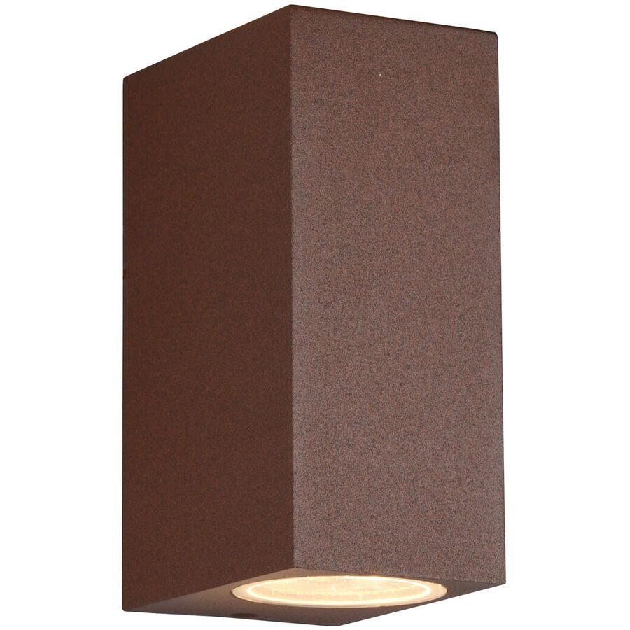 Wandlampe aussen Reeya Rot 6.9 cm 15 cm - Farbe: rost - Material: Aluminium-Druckguss - Wandlampe aussen