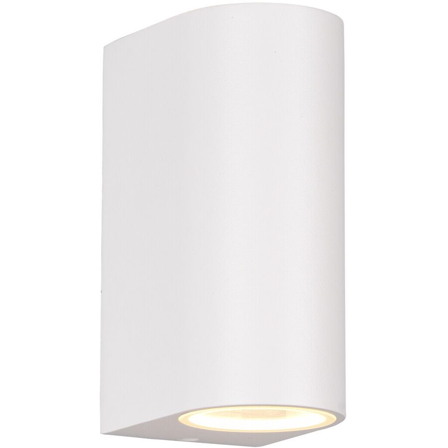 Wandlampe aussen Reeya Weiss 6.9 cm 15 cm - Farbe: weiss matt - Material: Aluminium-Druckguss - Wandlampe aussen