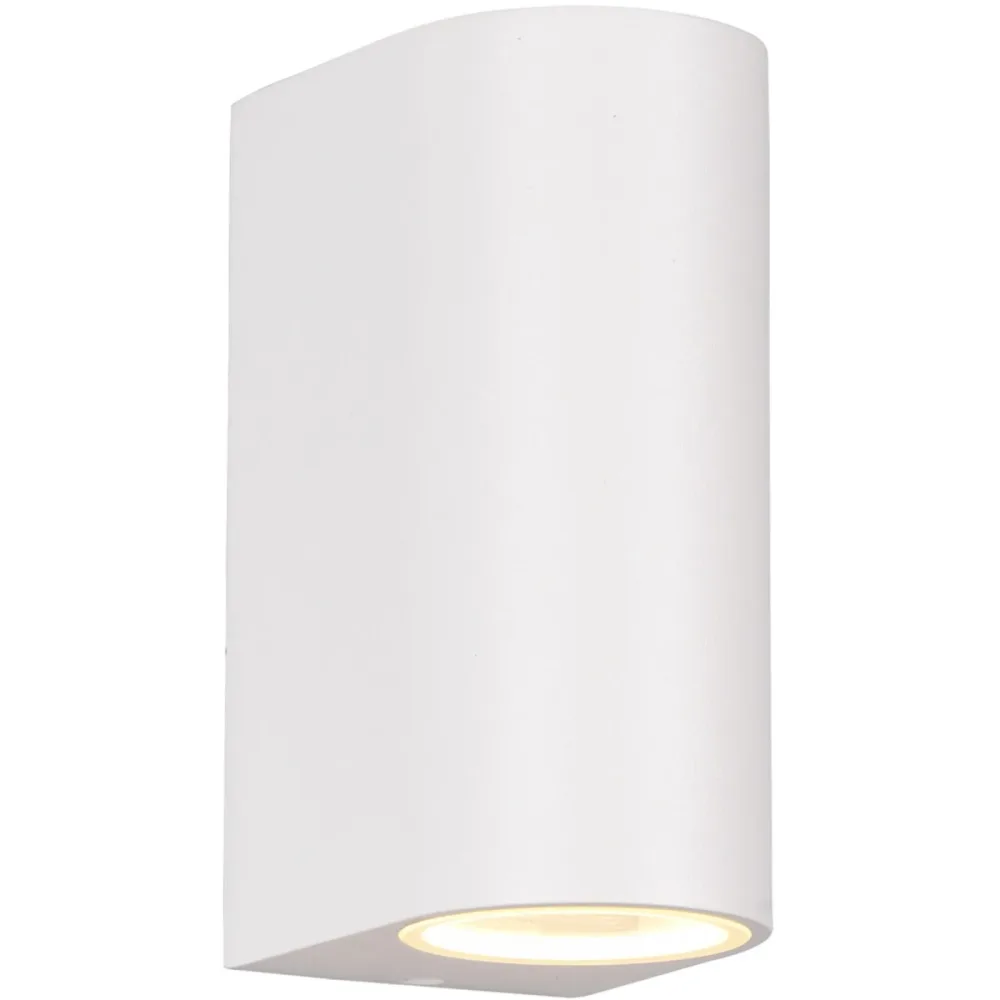 Wandlampe aussen Reeya Weiss 6.9 cm 15 cm - Farbe: weiss matt - Material: Aluminium-Druckguss - Wandlampe aussen