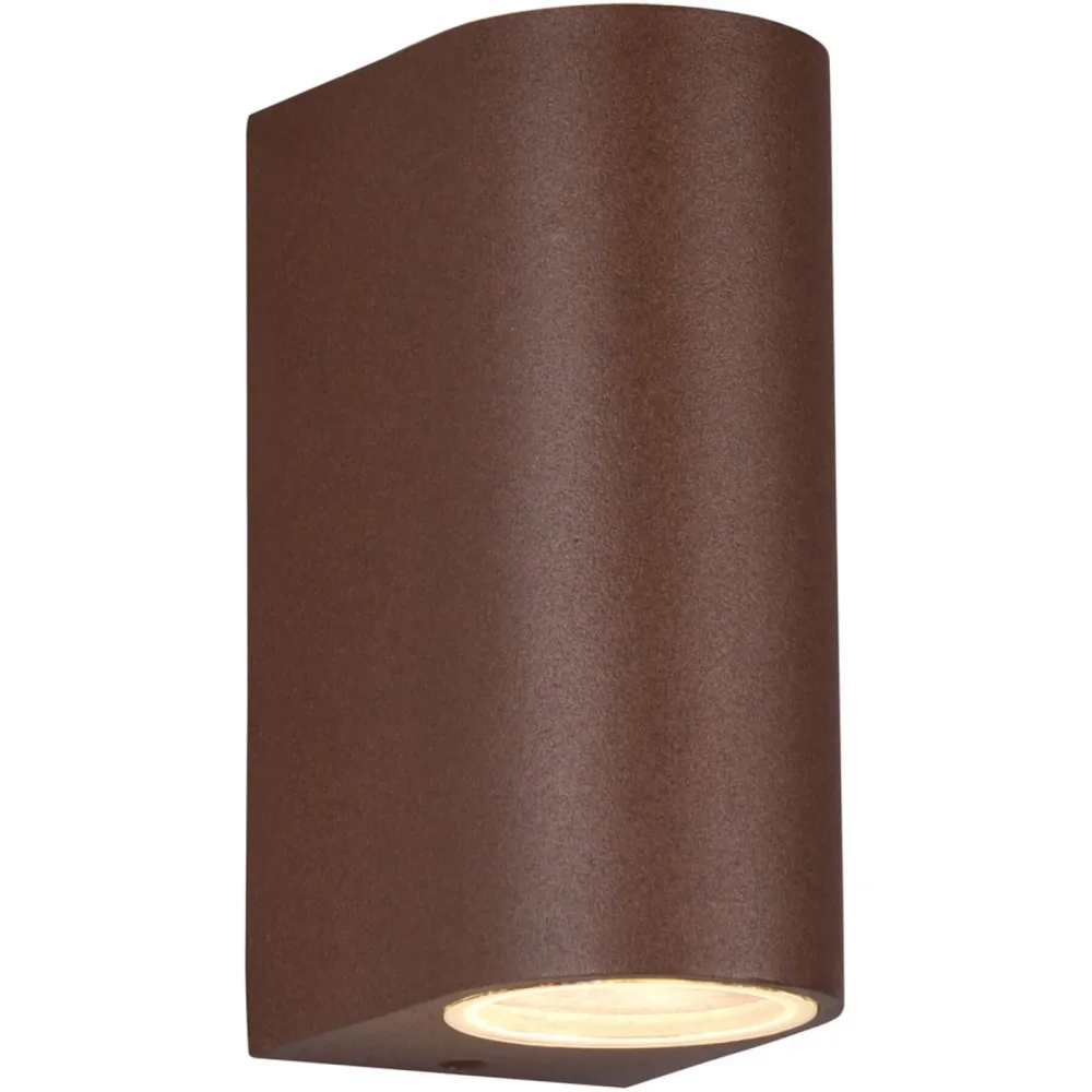 Wandlampe aussen Reeya Rot 6.9 cm 15 cm - Farbe: rost - Material: Aluminium-Druckguss - Wandlampe aussen