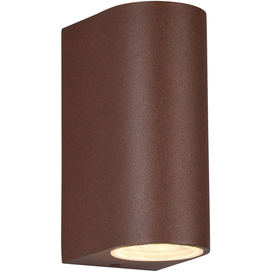 Wandlampe aussen Reeya Rot 6.9 cm 15 cm - Farbe: rost - Material: Aluminium-Druckguss - Wandlampe aussen