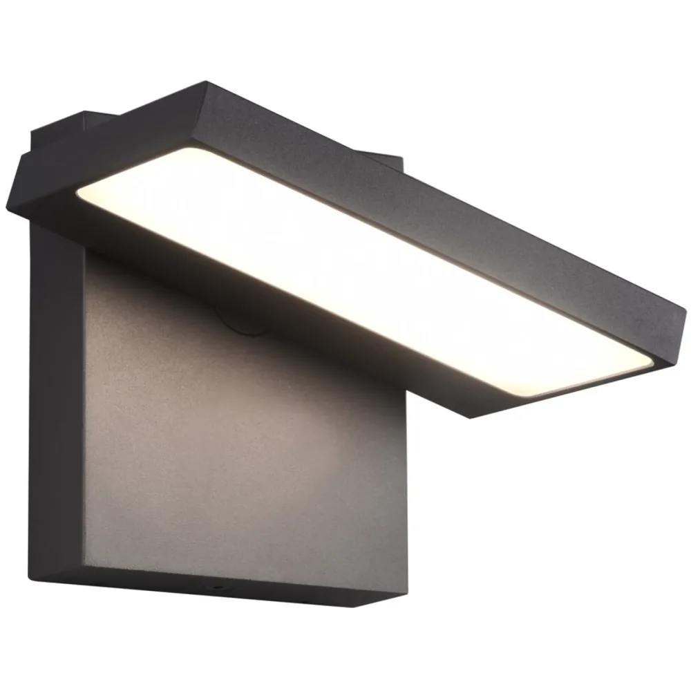 Wandlampe aussen Honinki Grau 15 cm 12 cm - Farbe: anthrazit - LED - Lichtfarbe: Warmweiss - Material: Aluminium-Druckguss - Wandlampe aussen- LED