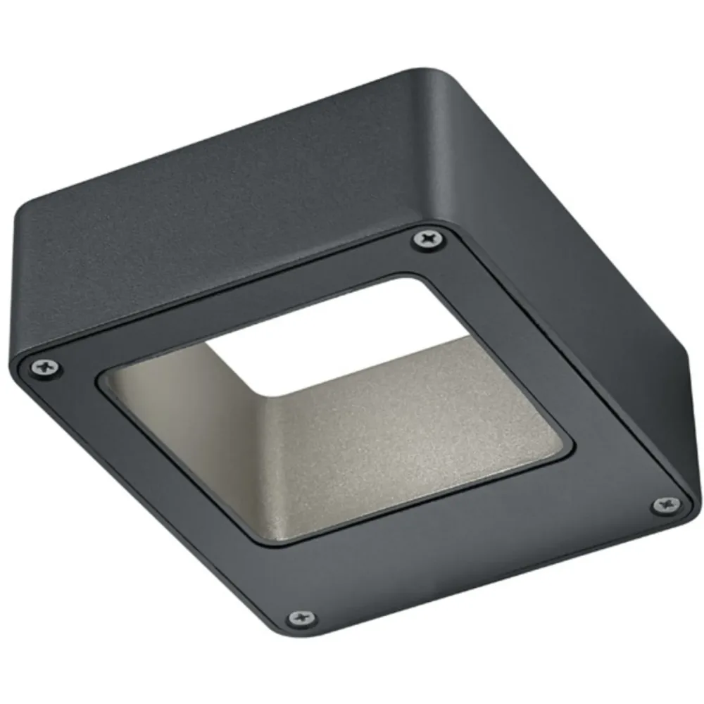 Wandlampe aussen Rober Grau 12 cm 4.5 cm - Farbe: anthrazit - LED - Lichtfarbe: Warmweiss - Material: Aluminium-Druckguss - Wandlampe aussen- LED