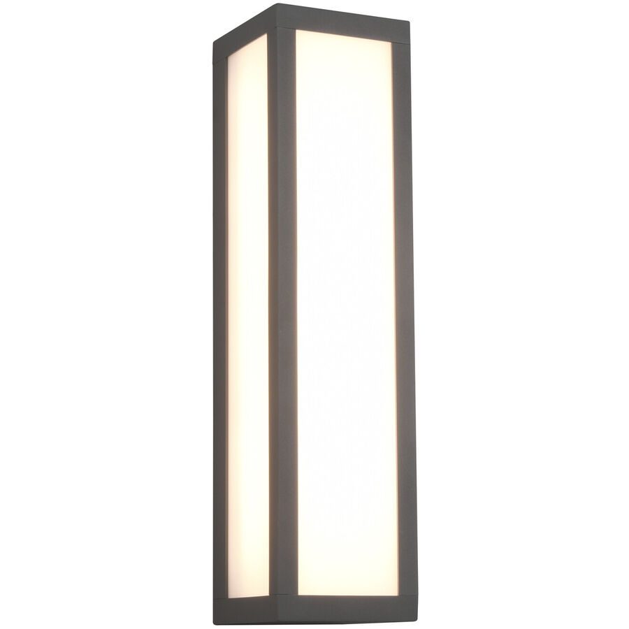Wandlampe aussen Fomane Grau 9 cm 36 cm - Farbe: anthrazit - LED - Lichtfarbe: Warmweiss - Material: Aluminium-Druckguss - Wandlampe aussen- LED