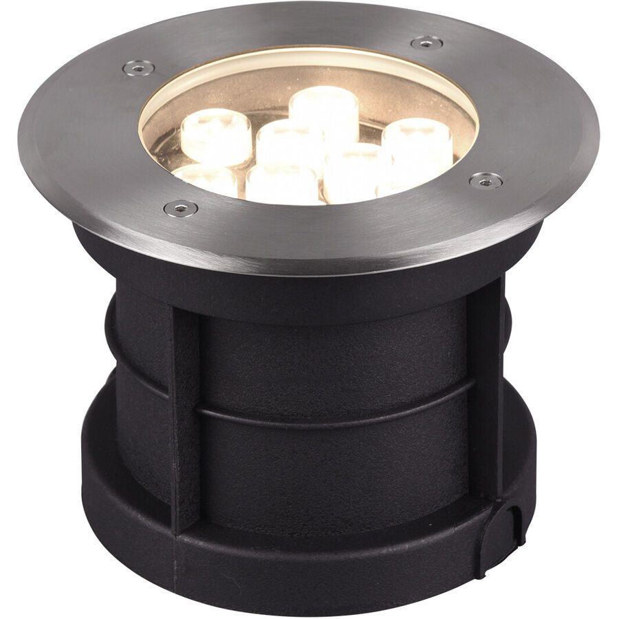 Spot Gabea Grau Edelstahl 16 cm 12 cm - Farbe: Nickel matt - LED - Lichtfarbe: Warmweiss - Spot- LED Energiesparlampe