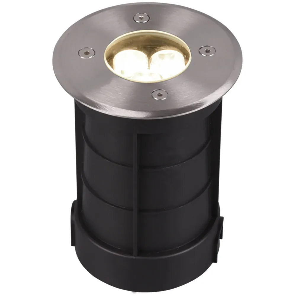Spot Gabea Grau Edelstahl 11 cm 14.5 cm - Farbe: Nickel matt - LED - Lichtfarbe: Warmweiss - Spot- LED Energiesparlampe