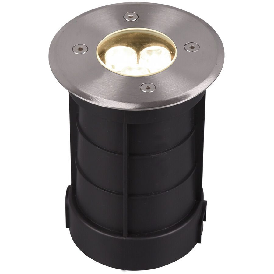 Spot Gabea Grau Edelstahl 11 cm 14.5 cm - Farbe: Nickel matt - LED - Lichtfarbe: Warmweiss - Spot- LED Energiesparlampe