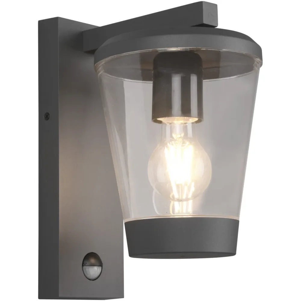 Wandlampe aussen Cagver Grau 16 cm 28 cm - Farbe: anthrazit - Material: Aluminium-Druckguss - Wandlampe aussen
