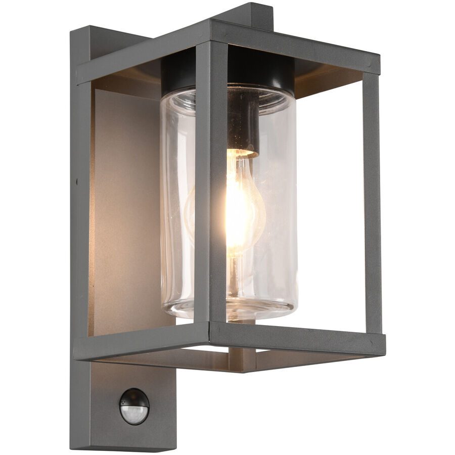 Wandlampe aussen Lungo Grau 16 cm 33.5 cm - Farbe: anthrazit - Material: Aluminium-Druckguss - Wandlampe aussen