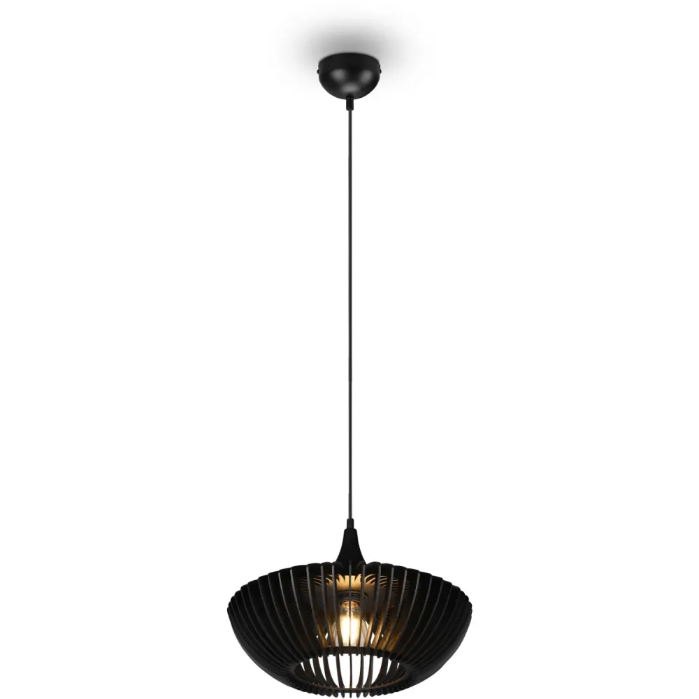 Pendellampe Cacal Schwarz Metall 40 cm 150 cm - Farbe: schwarz matt - Pendellampe