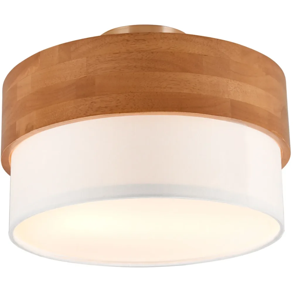 Deckenlampe Sesona Grau Metall 30 cm 22 cm - Farbe: Nickel matt - Deckenlampe
