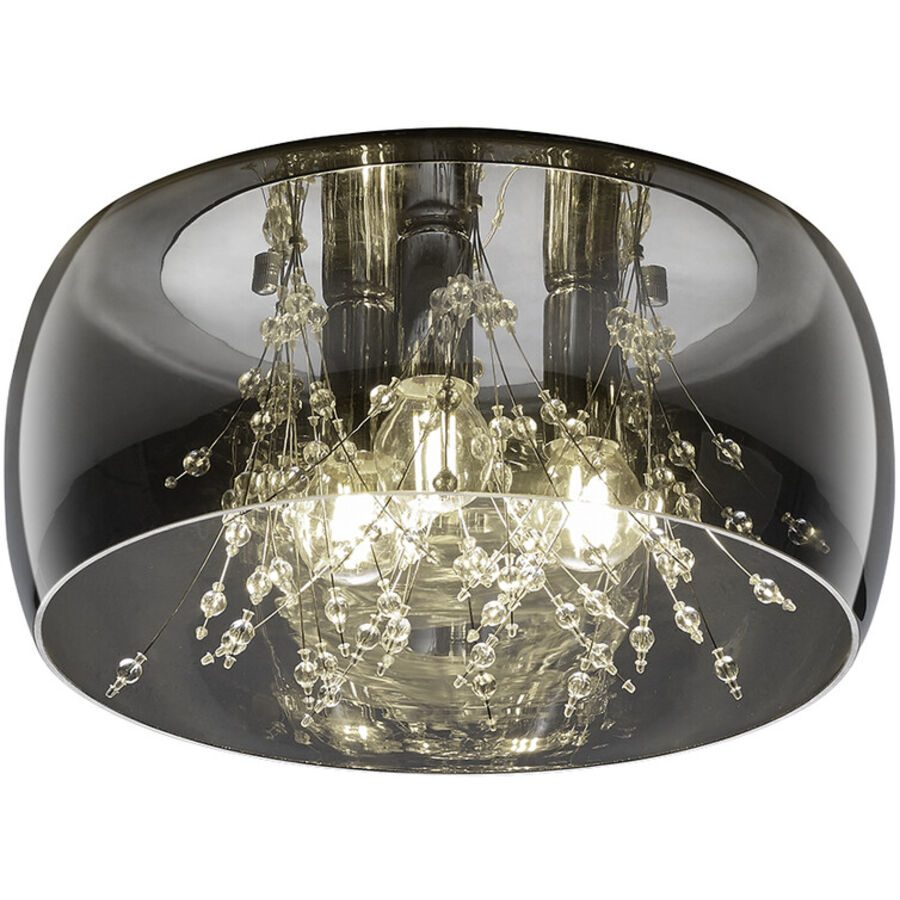 Deckenlampe Chave Grau Glas 34 cm 17.5 cm - Farbe: chrom - Deckenlampe