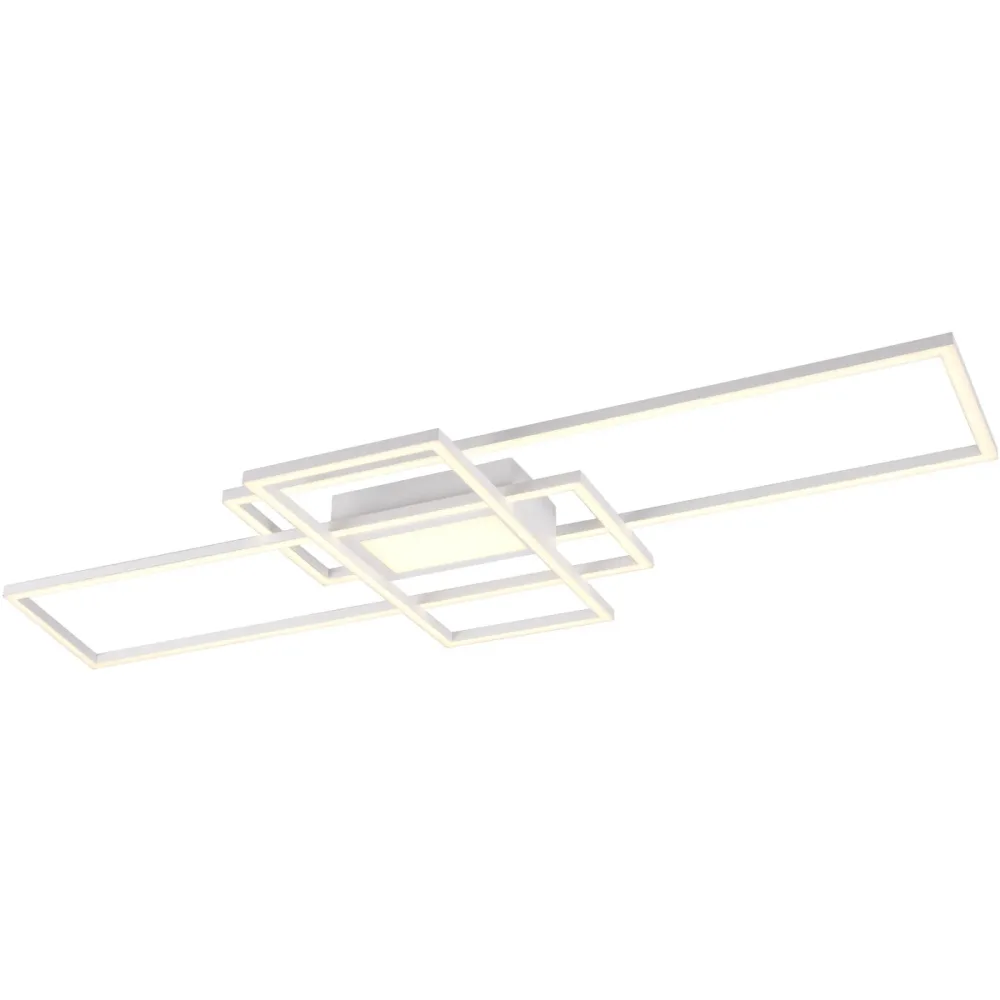 Deckenlampe Carphira Weiss Metall 105 cm 6.5 cm - Farbe: weiss matt - LED - Deckenlampe- LED Energiesparlampe