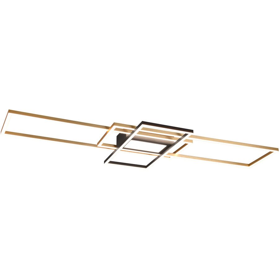 Deckenlampe Carphira Metall 105 cm 6.5 cm - Farbe: messing matt - LED - Lichtfarbe: Warmweiss - Kaltes Tagesweiss - Deckenlampe- LED Energiesparlampe